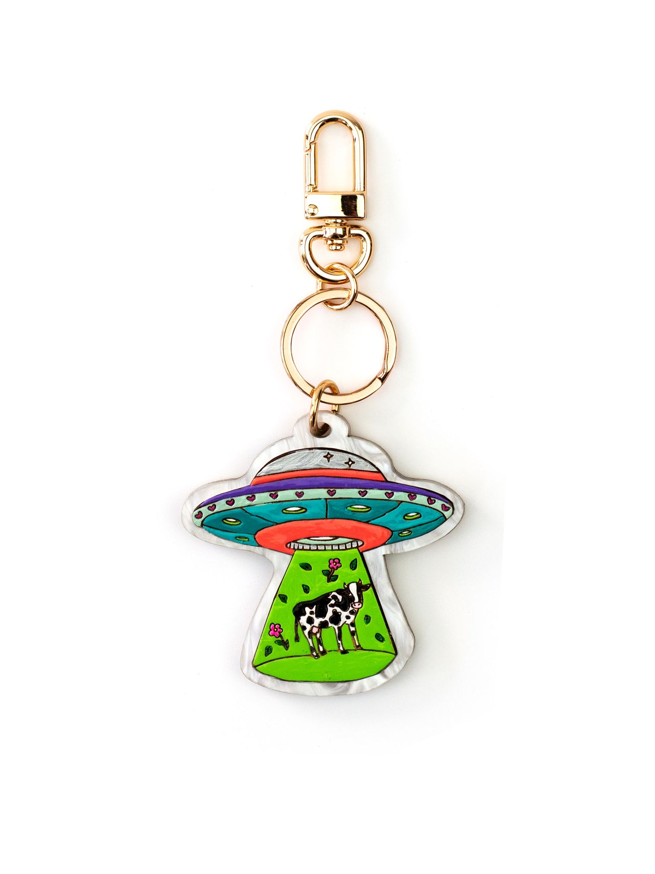 Cow Abduction Bag Charm