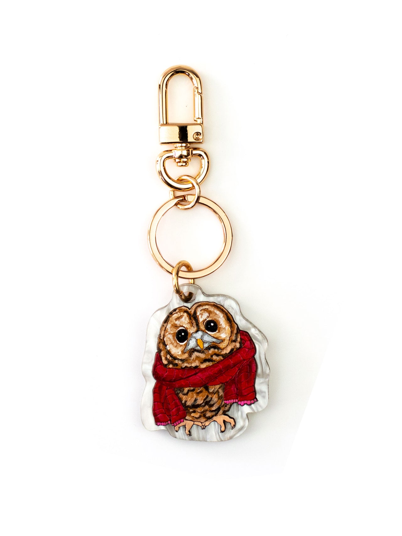 Owl in Scarf Bag Charm